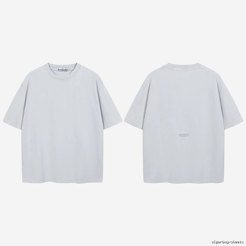Acne Studios 2090-80 Blue Style Ac908040 Stockholm Logo T-Shirt Relaxed Styling