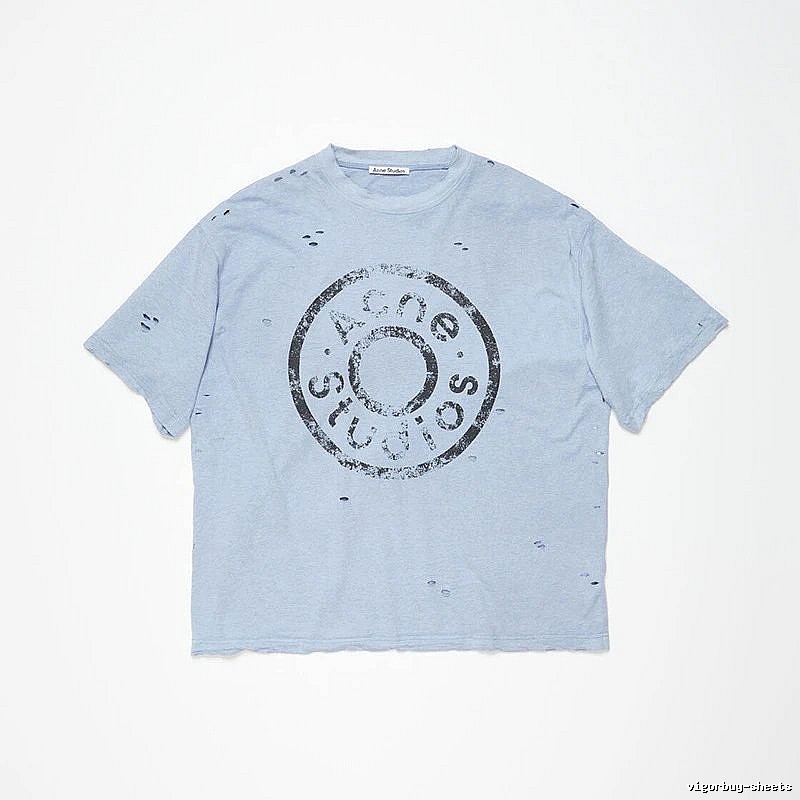 Acne Studios 2090-80 Blue Style Ac908041 Stockholm Logo T-Shirt Training Look