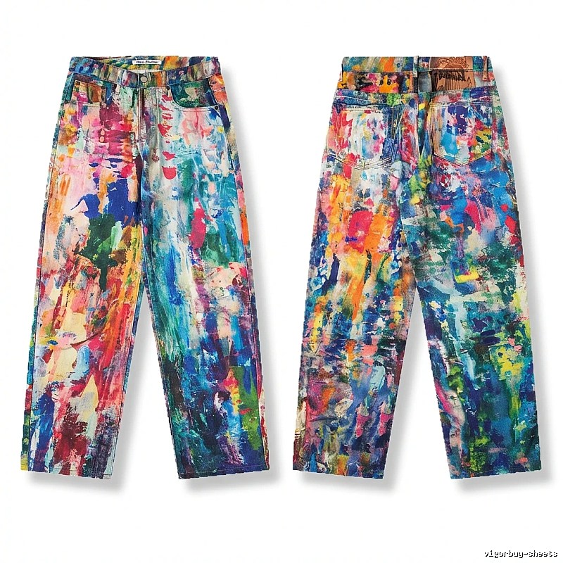 Acne Studios Graffiti-style Colorful Jeans