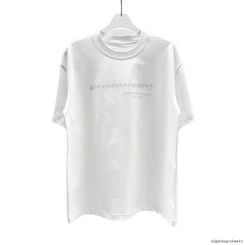 Alexander Wang Letter Print Casual Style White T-Shirt