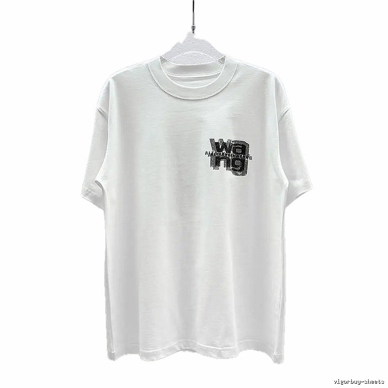 Alexander Wang Logo Cool Style White T-Shirt