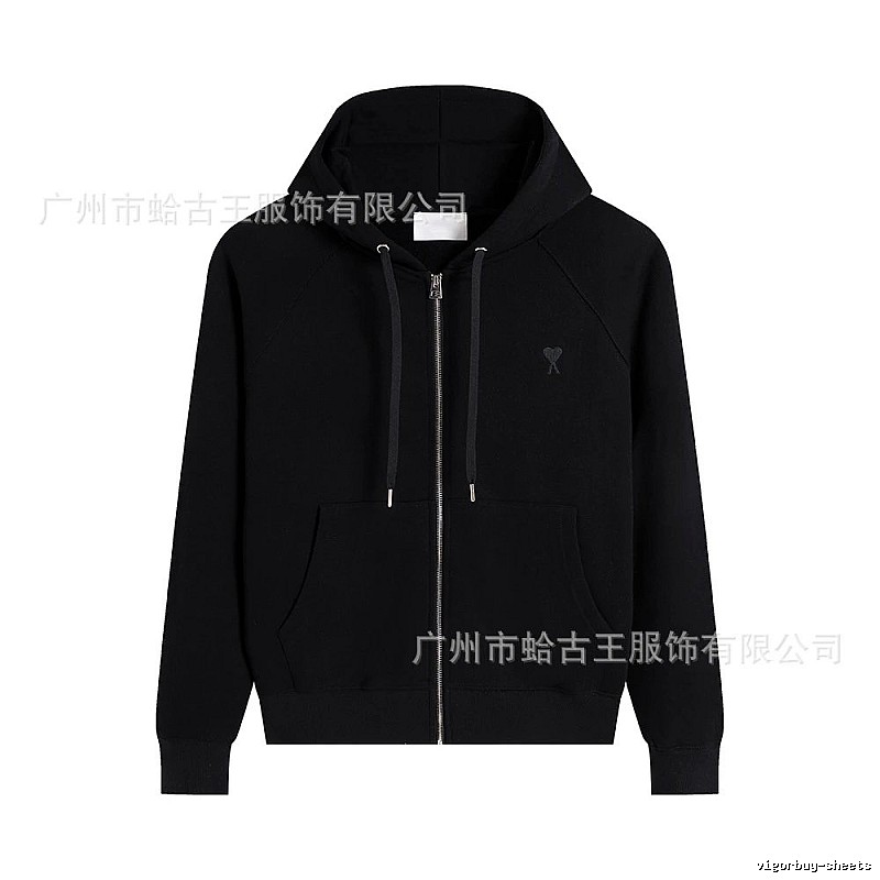AMI black minimalist style hoodie
