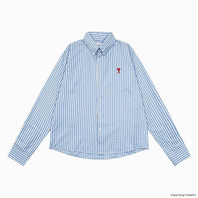 AMI Love Blue Checkered Shirt