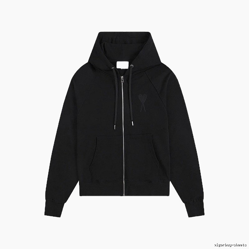 AMI Love Simple Style Black Hoodie