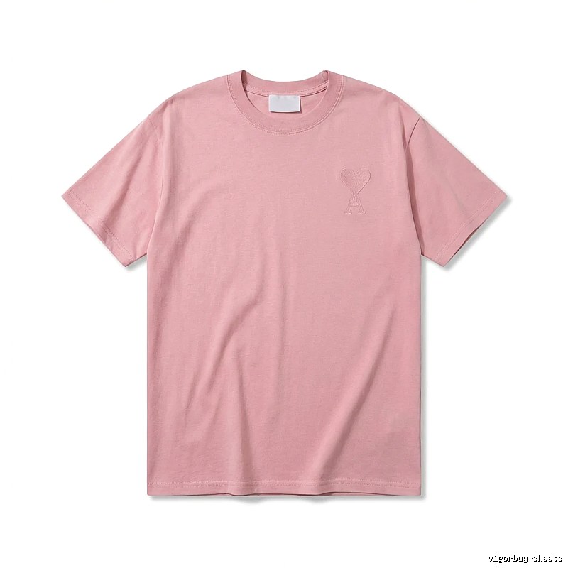 AMI simple and elegant pink T-shirt