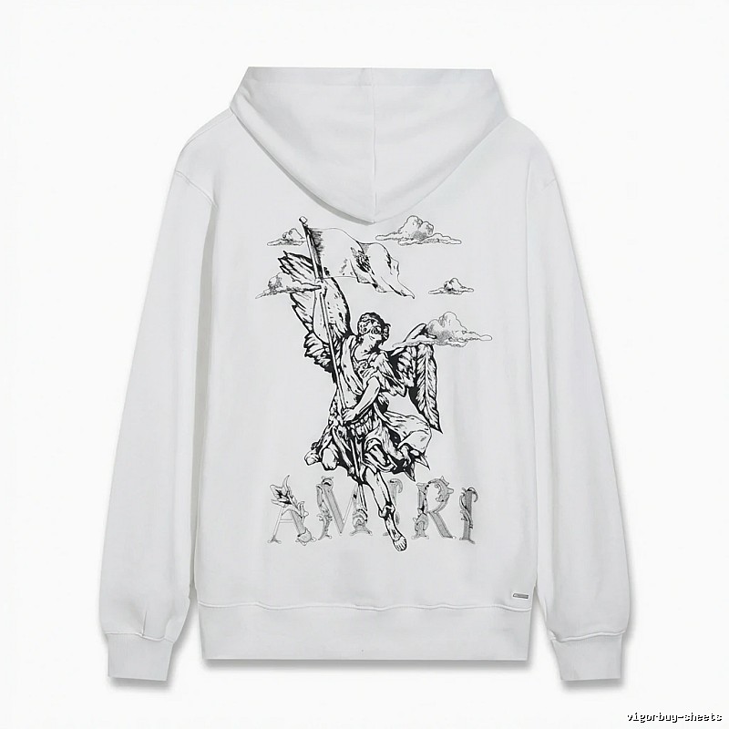 AMIRI Angel Print White Sweatshirt