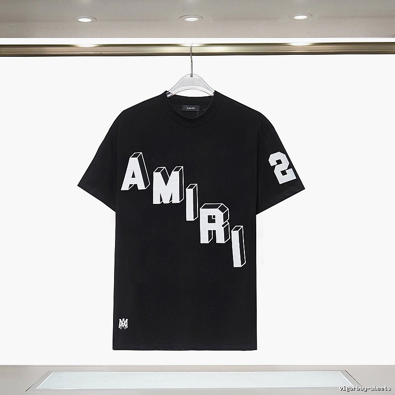 Amiri Compact Graphic T-shirt White Blue Amiri for Sport-Inspired Styling