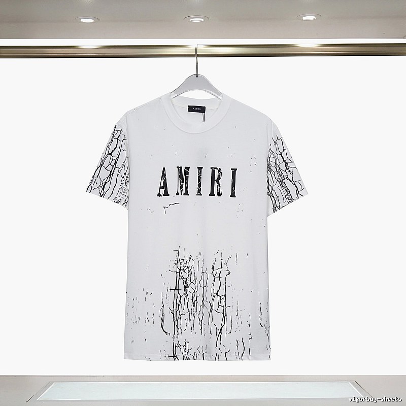 Amiri Easy Match Graphic T-shirt White Blue Amiri for Everyday Use