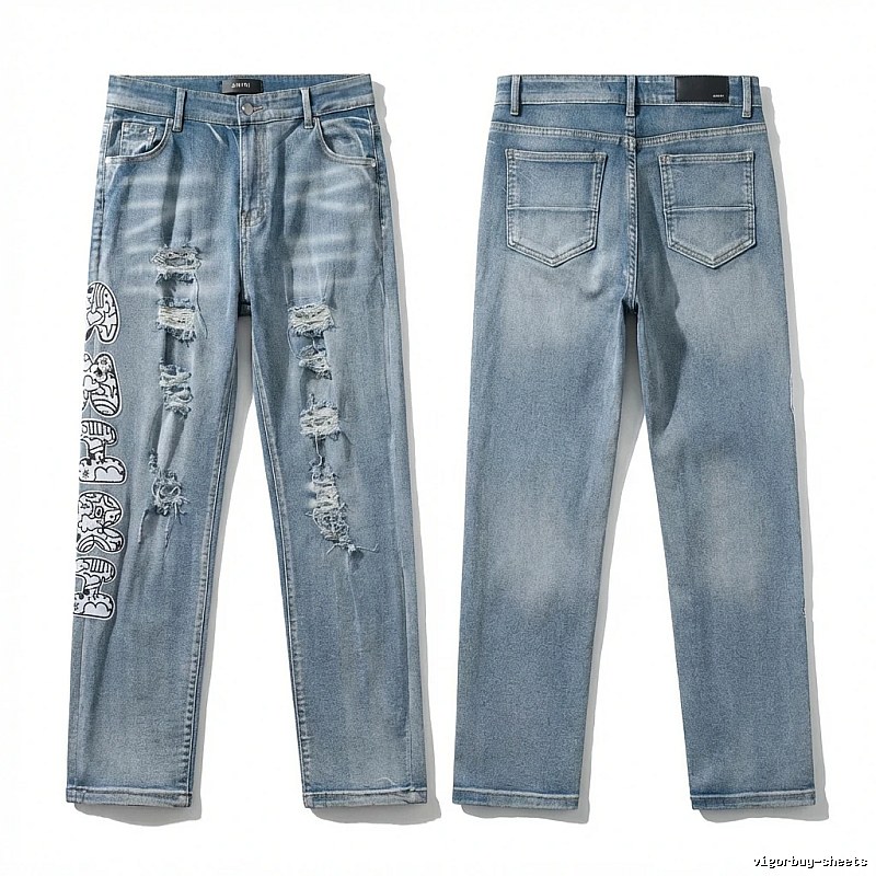 AMIRI Graffiti Ripped Jeans