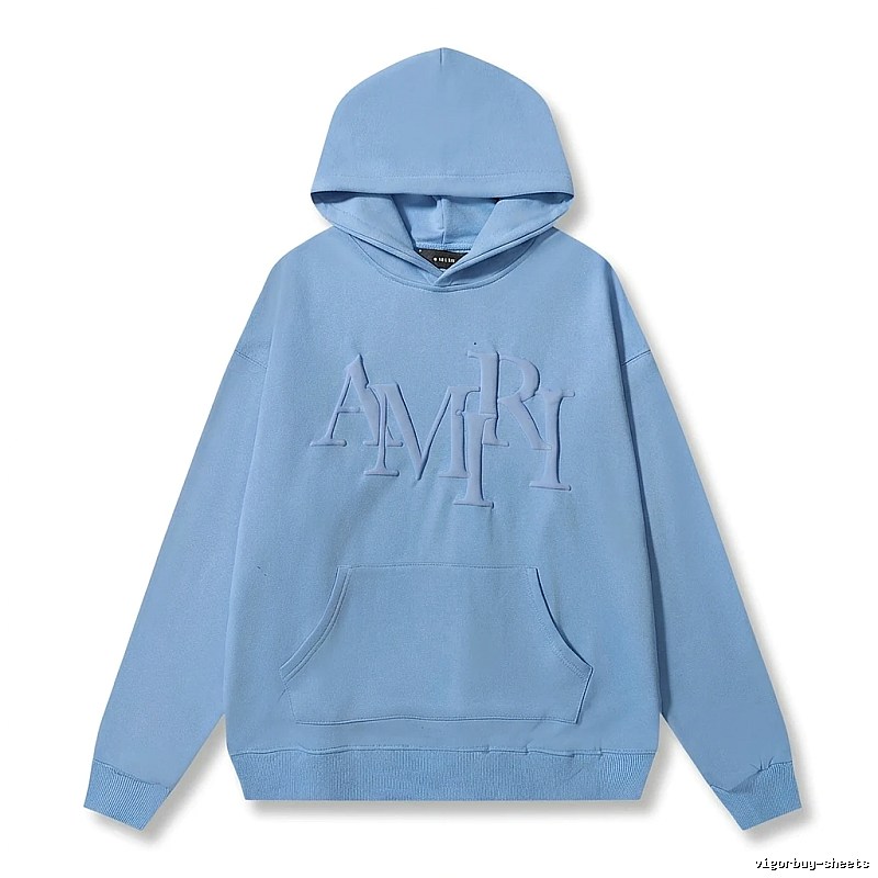 AMIRI Letter Style Light Blue Sweatshirt