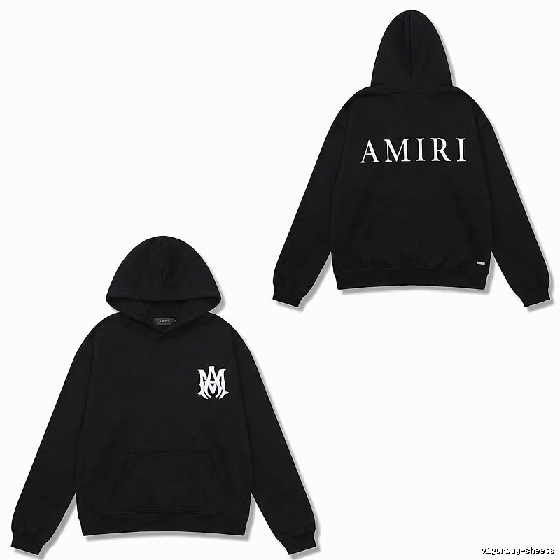 AMIRI minimalist style black hoodie