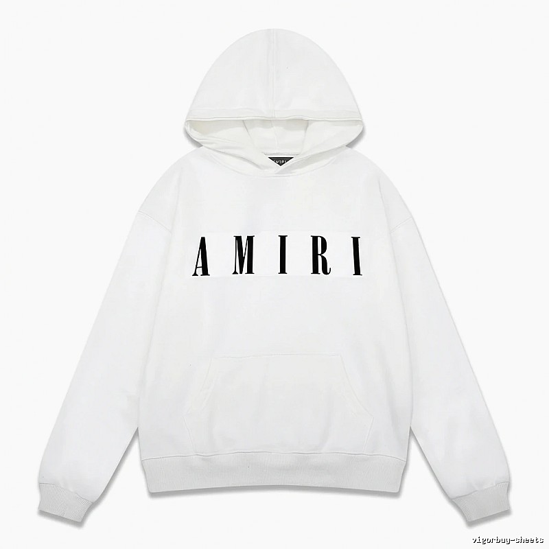 AMIRI minimalist style white hoodie