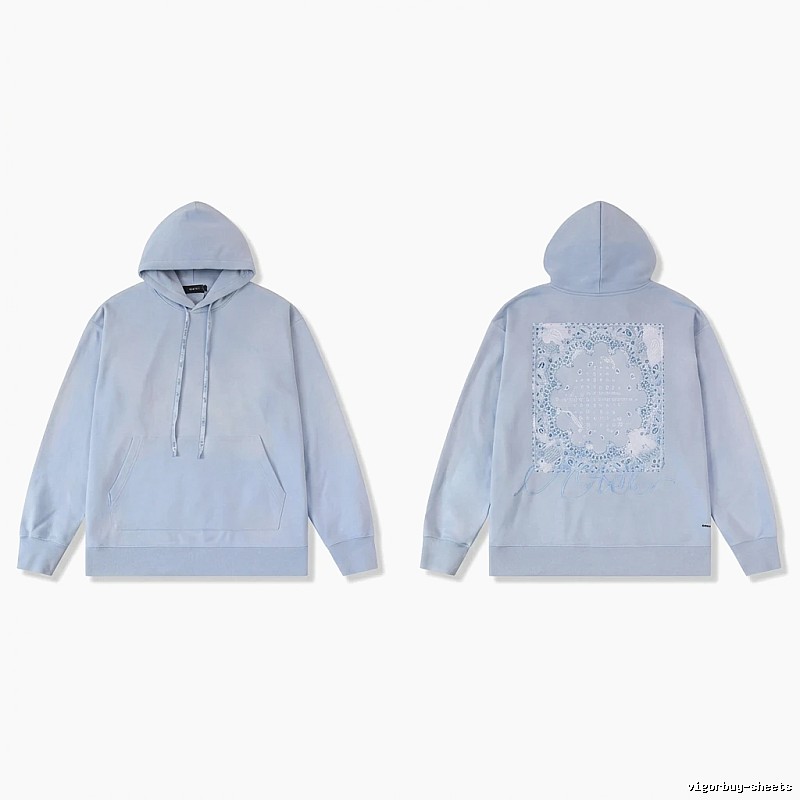AMIRI Paisley Casual Light Blue Sweatshirt