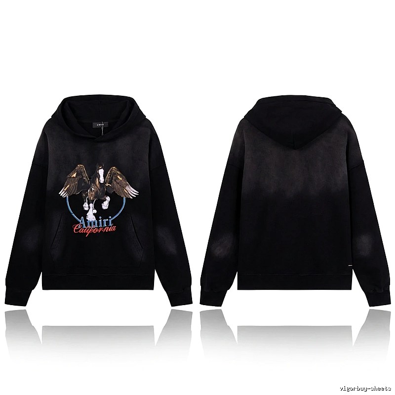 AMIRI Pegasus Retro Black Hoodie