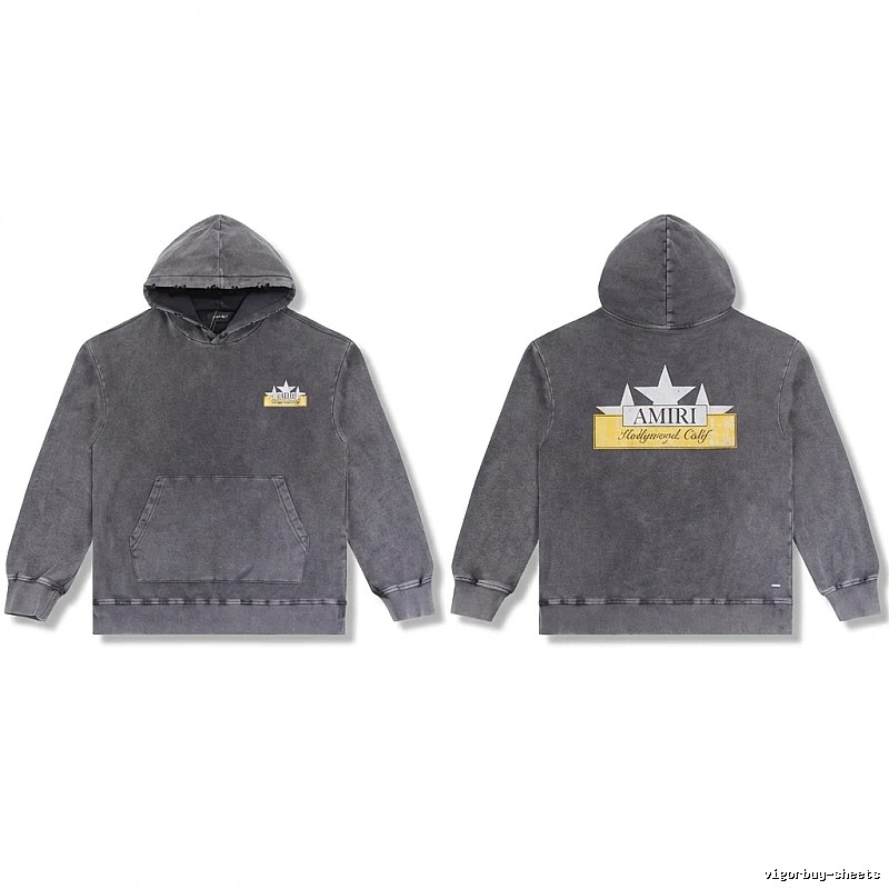 AMIRI Retro Style Grey Hoodie