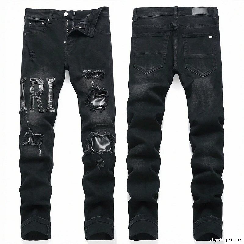 AMIRI Ripped Trendy Cool Black Pants