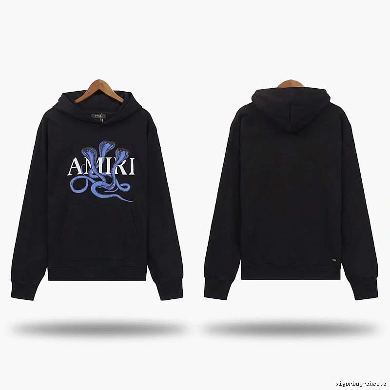 AMIRI Snake Pattern Trendy and Cool Black Sweatshirt