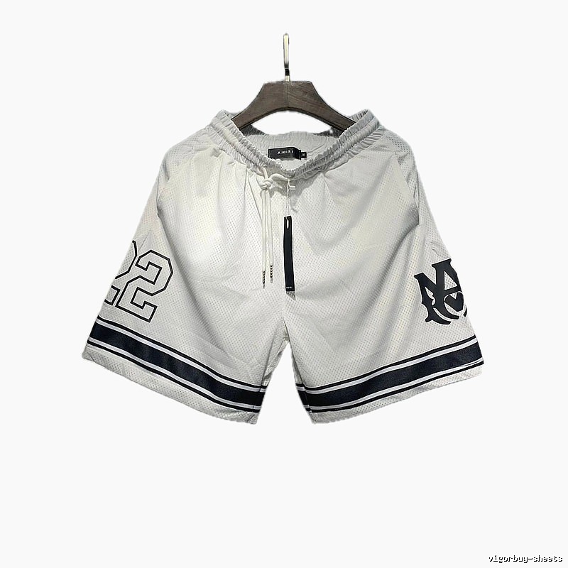 AMIRI Street Style White Mesh Athletic Shorts