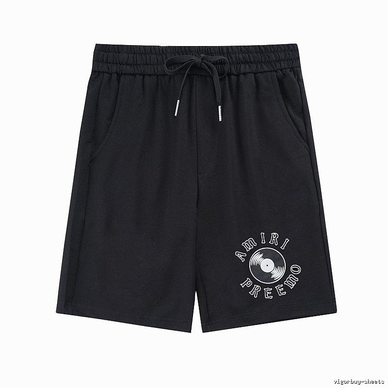Amiri Travel Logo shorts Black Casual Amiri with Modern Look
