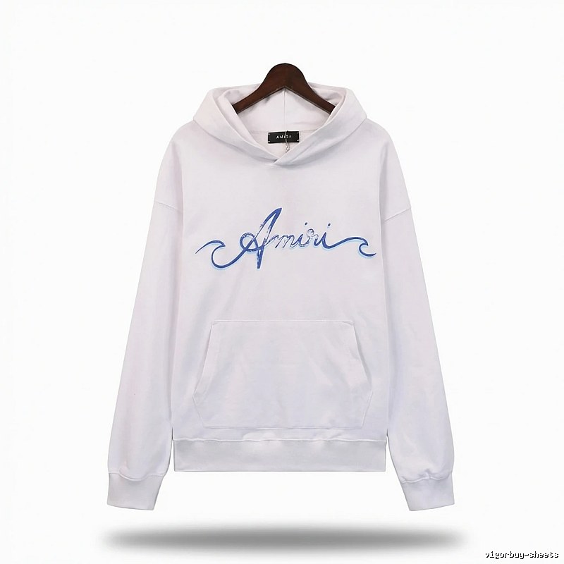 AMIRI white minimalist hoodie