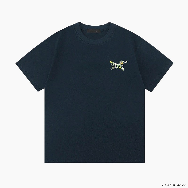 Arc'teryx Floral Embroidered Outdoor Style Navy T-Shirt