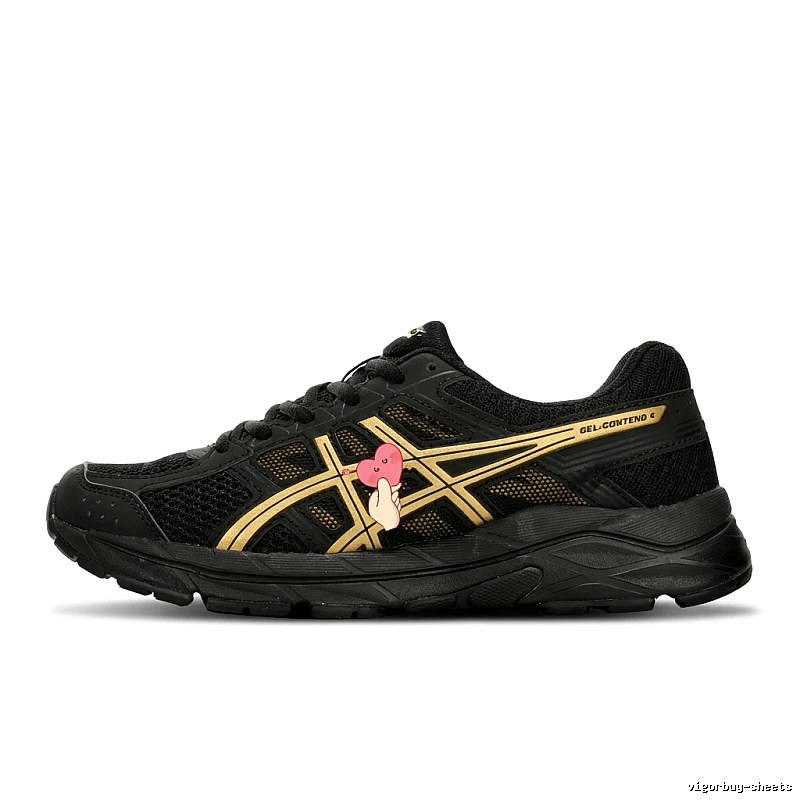ASICS retro black and gold running shoes