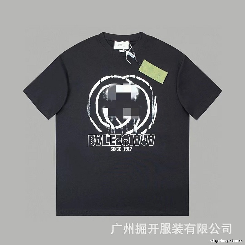 Balenciaga Graffiti Street Style Black T-Shirt