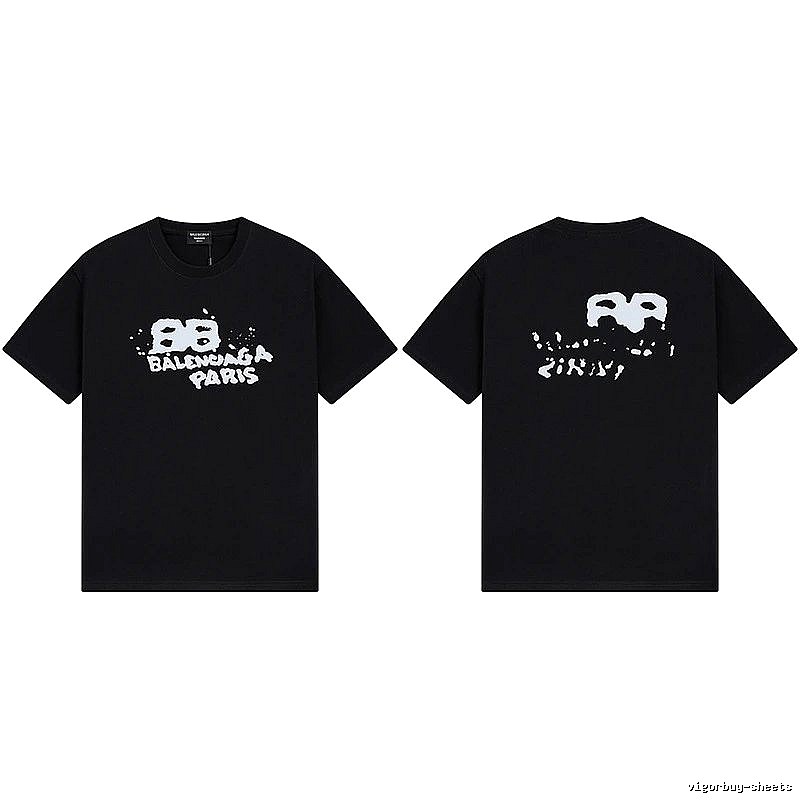 Balenciaga graffiti-style black T-shirt