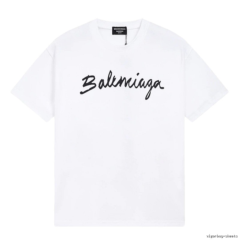 Balenciaga Handwritten Signature Casual White T-shirt