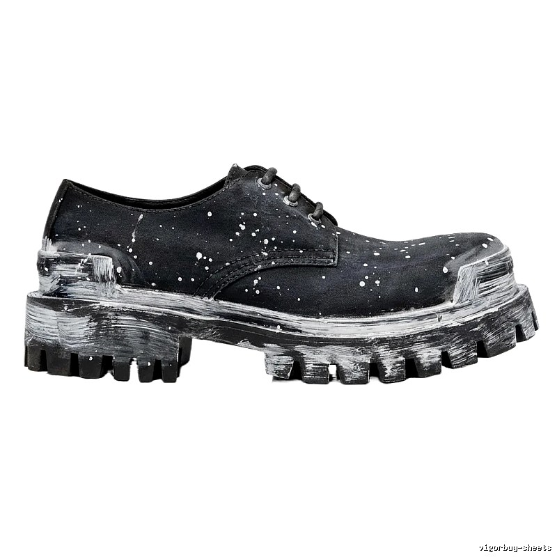 Balenciaga ink-splashing style thick-soled shoes