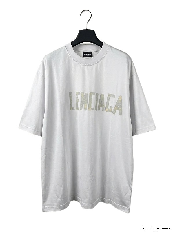 Balenciaga letter-style white T-shirt