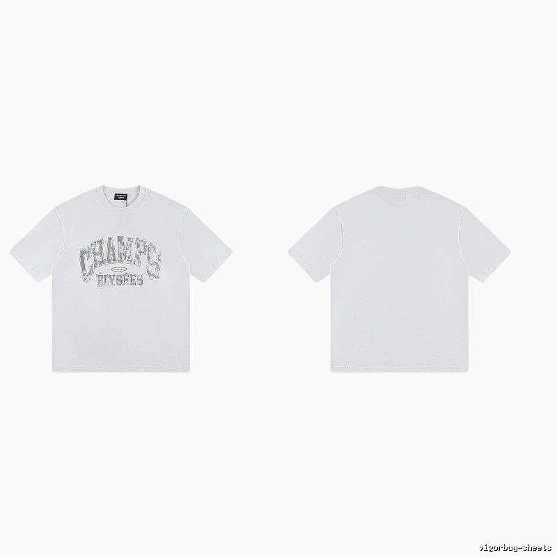 Balenciaga Vintage Distressed Lettering White T-Shirt