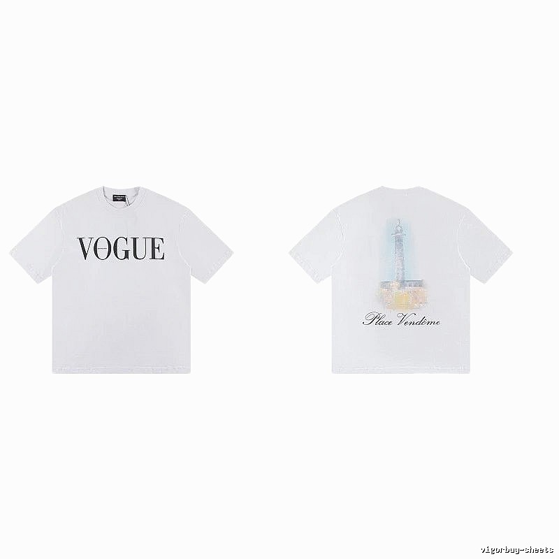 Balenciaga VOGUE Printed Trendy White T-Shirt