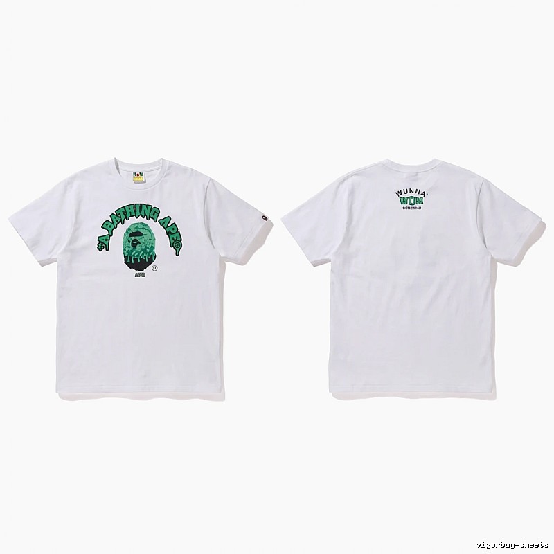 Bape Ape Head Minimalist Style White T-shirt