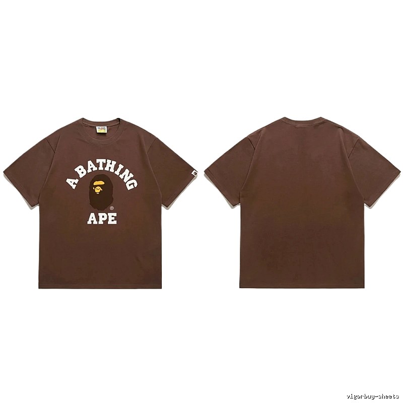 Bape Ape Head Retro Style Brown T-shirt