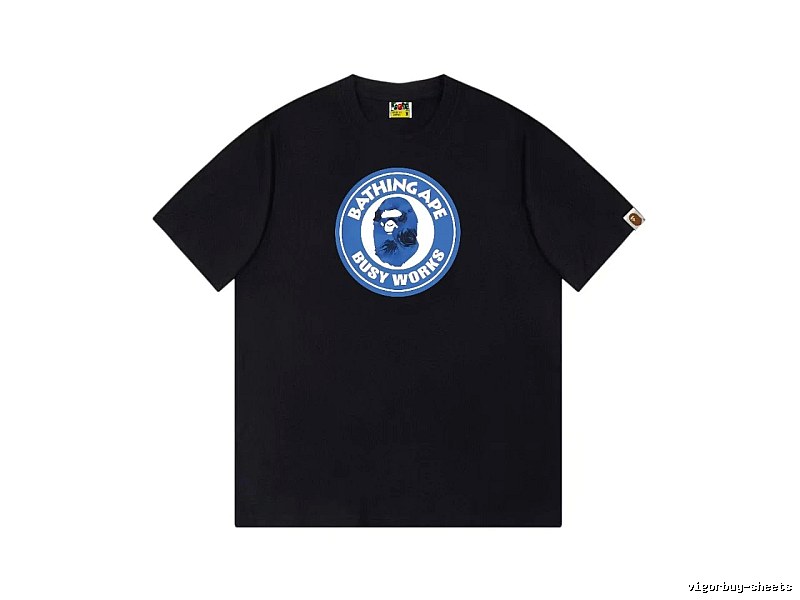 Bape Blue Label Trendy Cool Black T-shirt