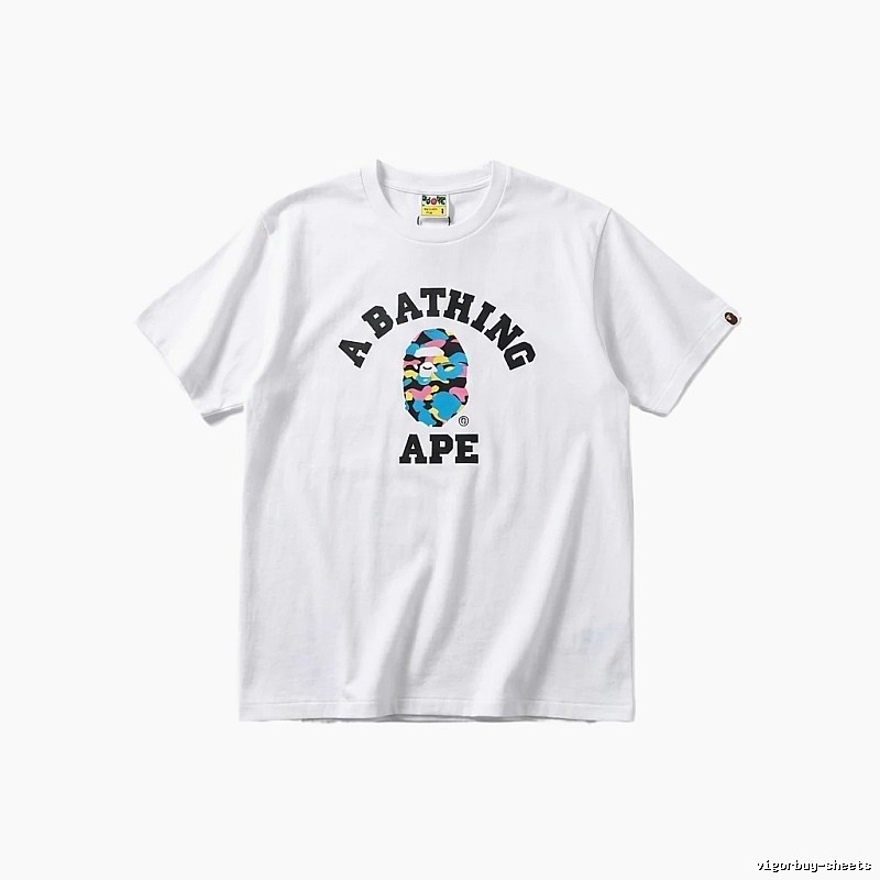 Bape Camouflage Alphabet White T-shirt
