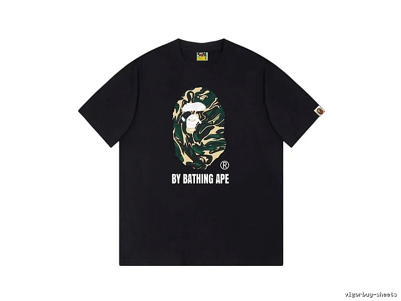 Bape camouflage style black T-shirt