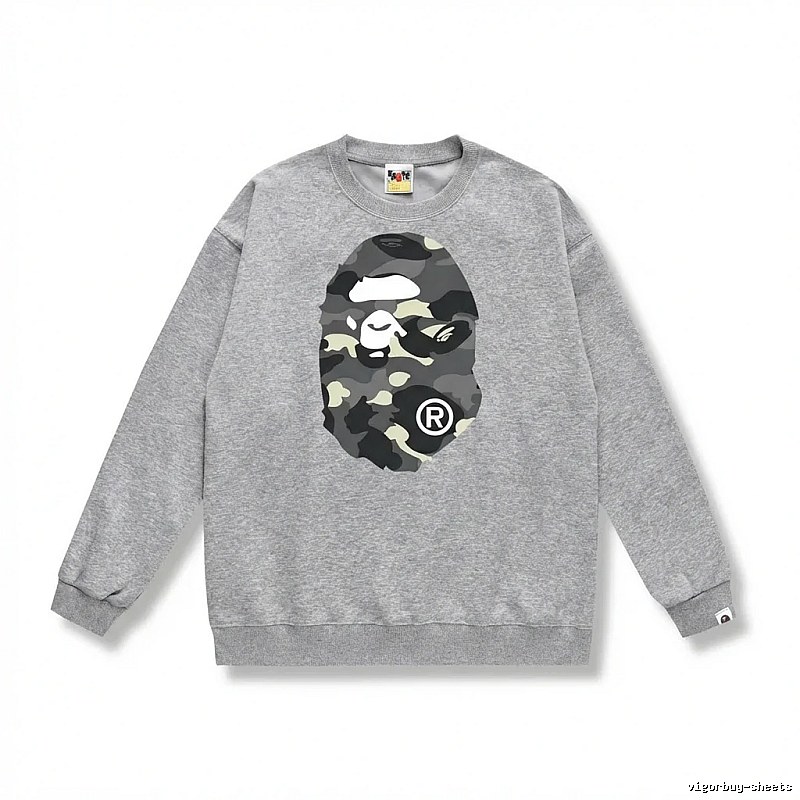 Bape camouflage style grey sweatshirt