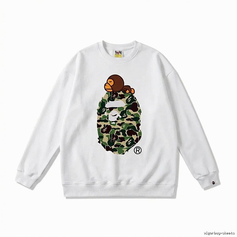 Bape camouflage style white sweatshirt