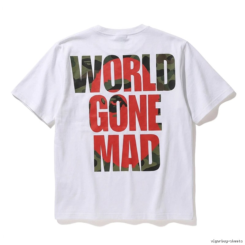 Bape camouflage style white T-shirt