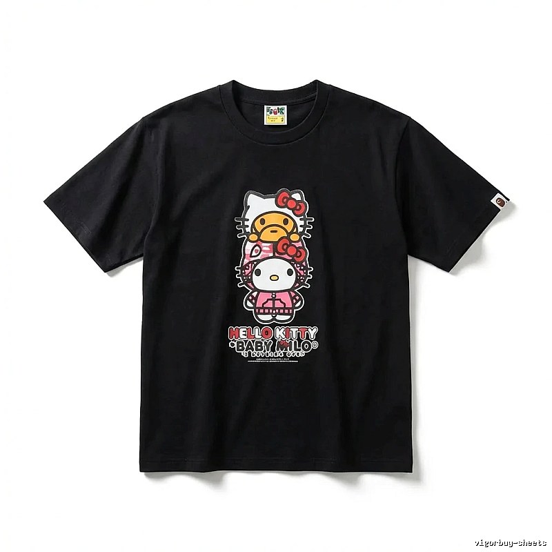 Bape Co-branded Hello Kitty Black T-shirt