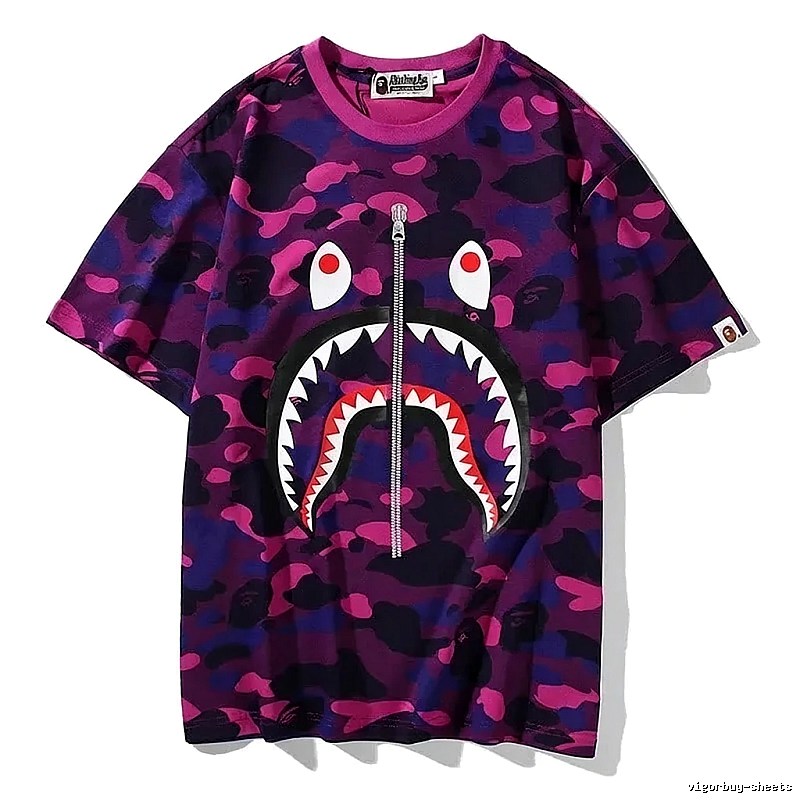 Bape Shark Camouflage Style Short-sleeve Shirt