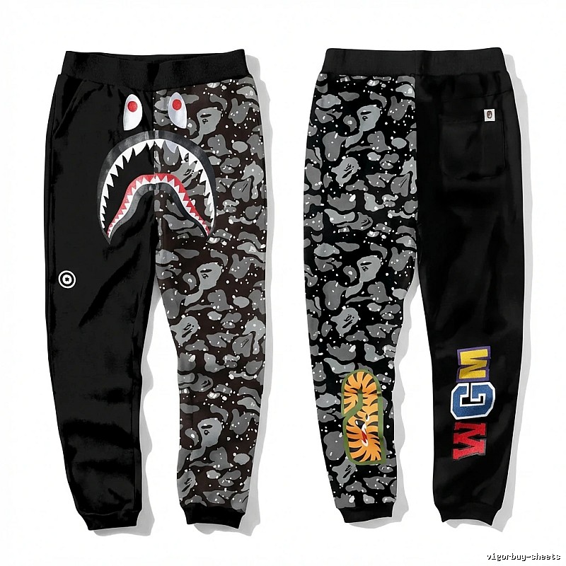Bape shark camouflage style sweatpants