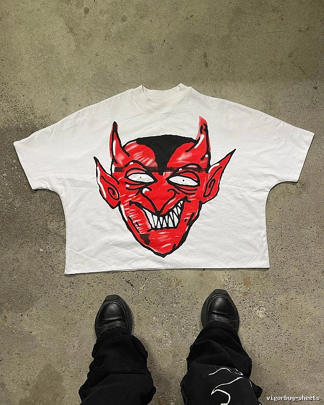Billionaire Devil Print White T-shirt