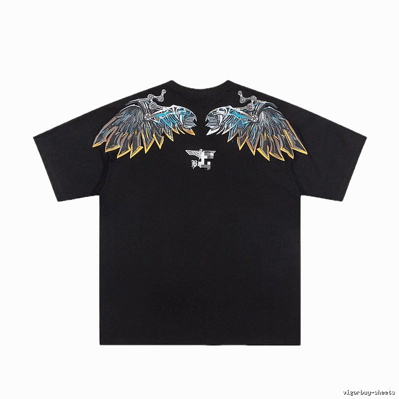 BOY Mechanical Wing Street Style Black Short Sleeve T-Shirt