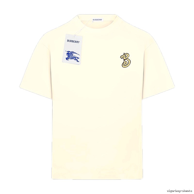 BURBERRY Classic and Simple Style Beige T-shirt