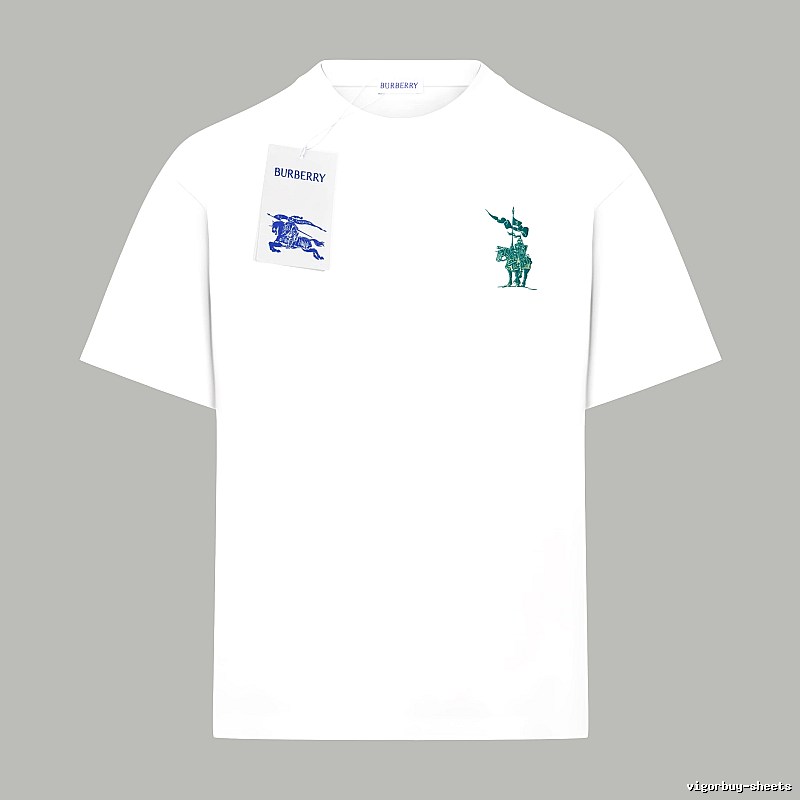 Burberry Equestrian Knight Logo Simple White T-shirt