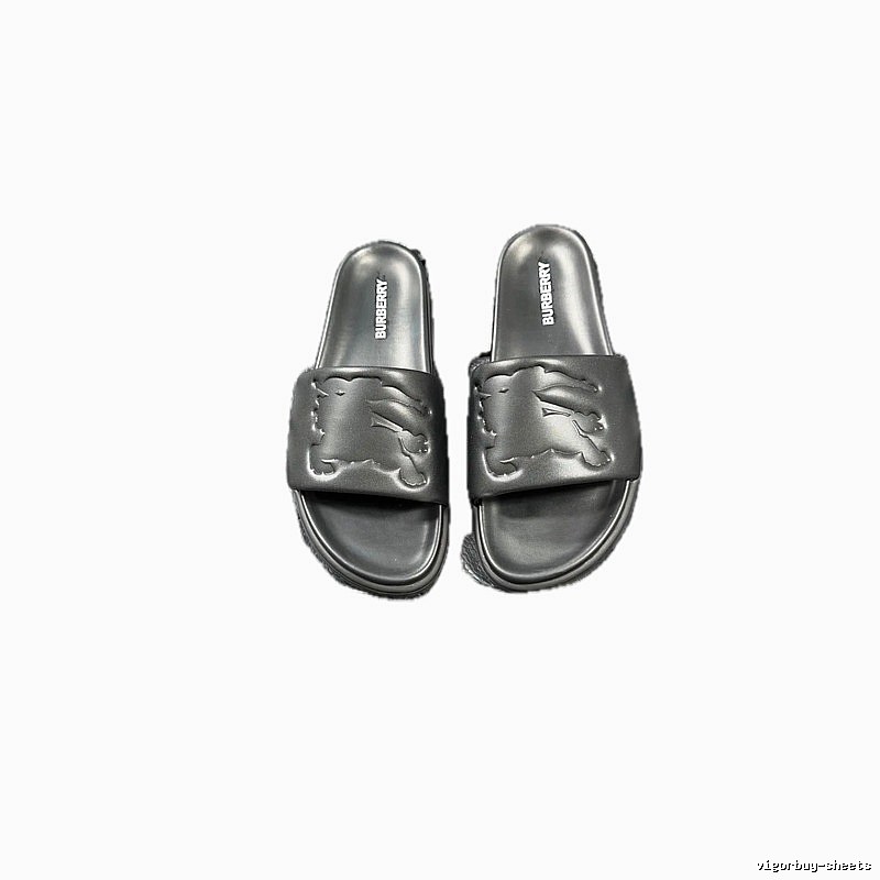 Burberry Knight Embossed Casual Style Black Slides