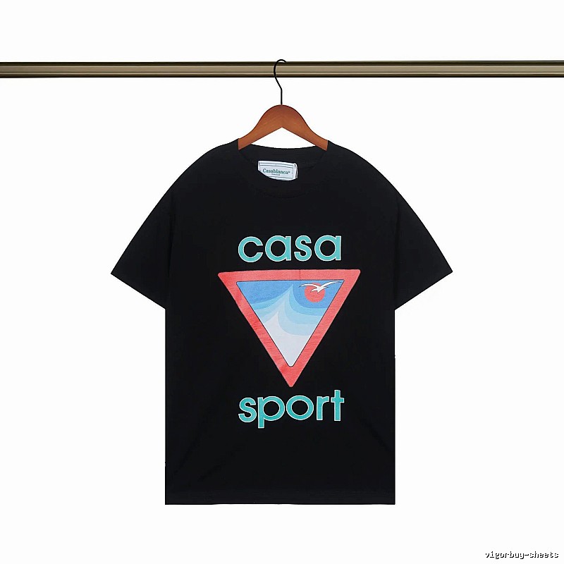 Casablanca - printed casual - style black T - shirt
